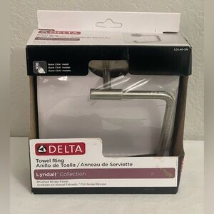 Delta Lyndall Towel Ring in Brushed Nickel Finish